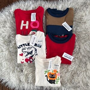 18-24M NWT Old Navy 5 Baby Long Sleeve Shirts Bundle